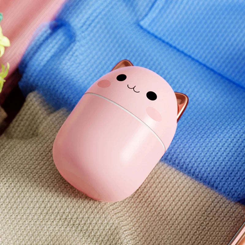 Kawaii 200ml Portable Humidifier with Night Light and Aroma Diffuser