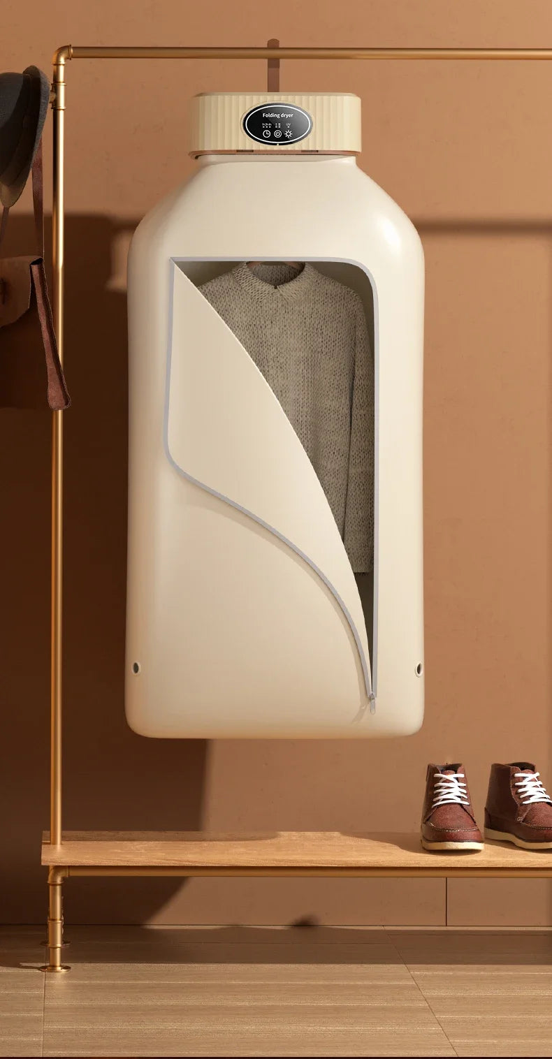 600W Portable Electric Clothes Dryer with Timer – Foldable for Home and Travel (220V)