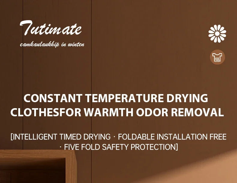 600W Portable Electric Clothes Dryer with Timer – Foldable for Home and Travel (220V)
