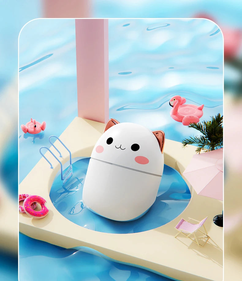 Kawaii 200ml Portable Humidifier with Night Light and Aroma Diffuser