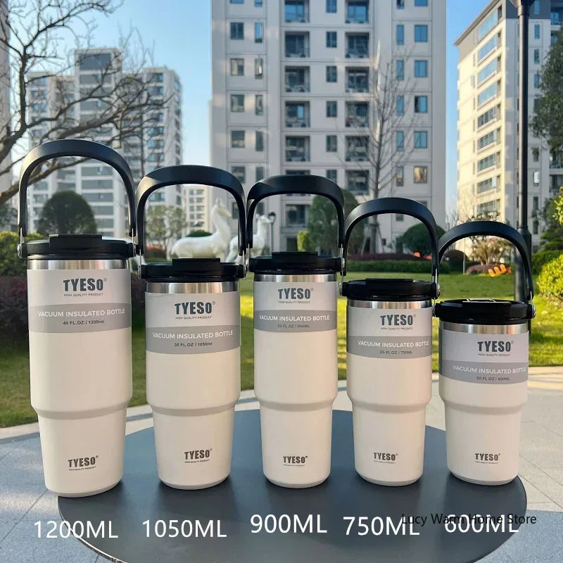 Botella Térmica TYESO 600–1200 ml Acero Inoxidable – Mantiene Frío y Calor Todo el Día