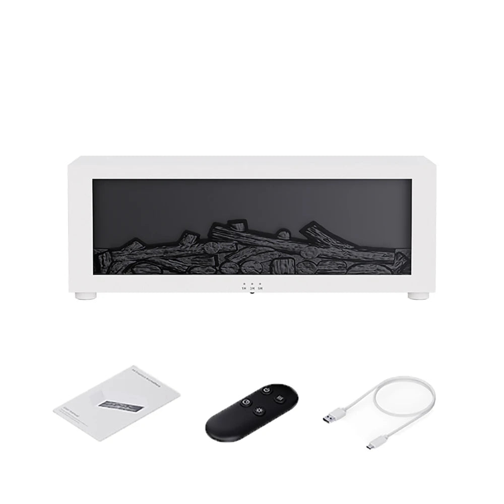 Ultrasonic Aroma Humidifier with LED Flame and Remote Control