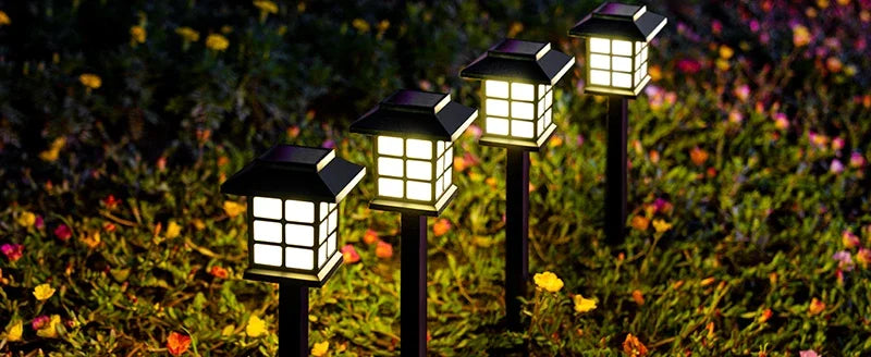 2/4/6/8 Pack Solar LED Pathway Lights Outdoor Waterproof Decorative Garden Lights Landscape Street Lamp for Patio Driveway Yard