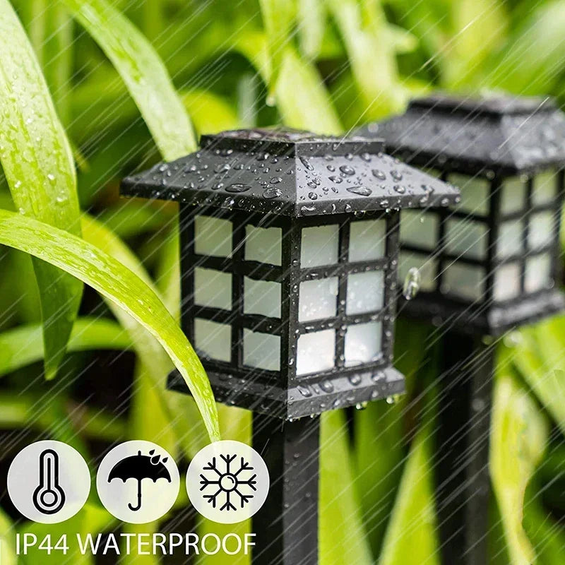 2/4/6/8 Pack Solar LED Pathway Lights Outdoor Waterproof Decorative Garden Lights Landscape Street Lamp for Patio Driveway Yard
