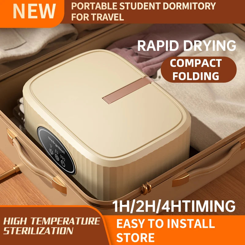 600W Portable Electric Clothes Dryer with Timer – Foldable for Home and Travel (220V)