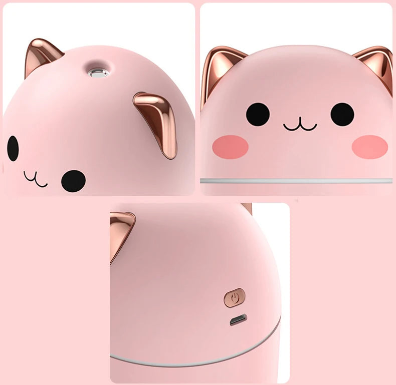Kawaii 200ml Portable Humidifier with Night Light and Aroma Diffuser
