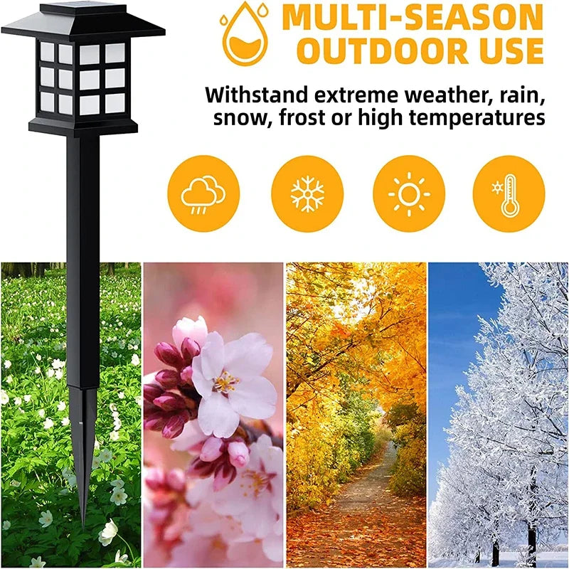 2/4/6/8 Pack Solar LED Pathway Lights Outdoor Waterproof Decorative Garden Lights Landscape Street Lamp for Patio Driveway Yard