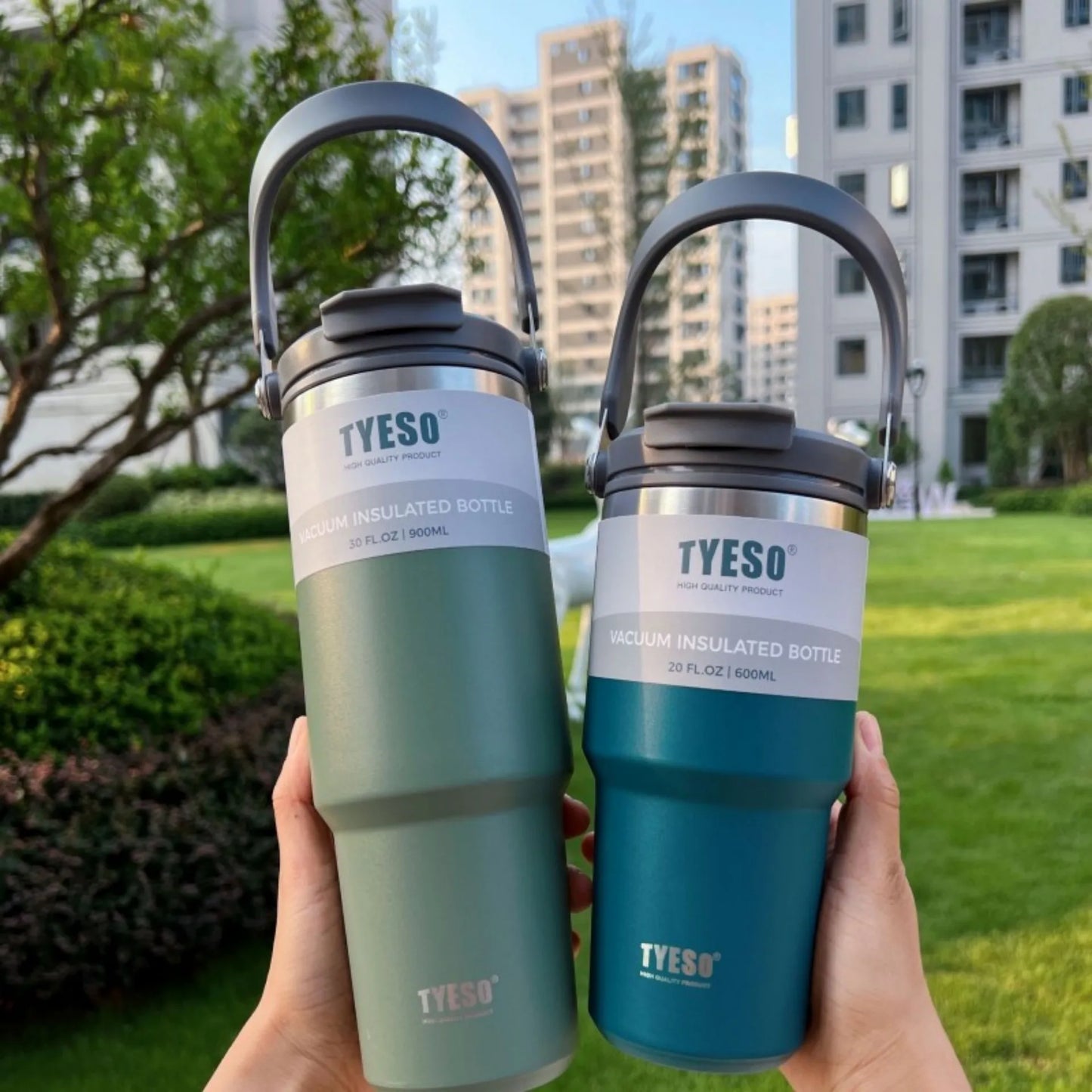 Botella Térmica TYESO 600–1200 ml Acero Inoxidable – Mantiene Frío y Calor Todo el Día