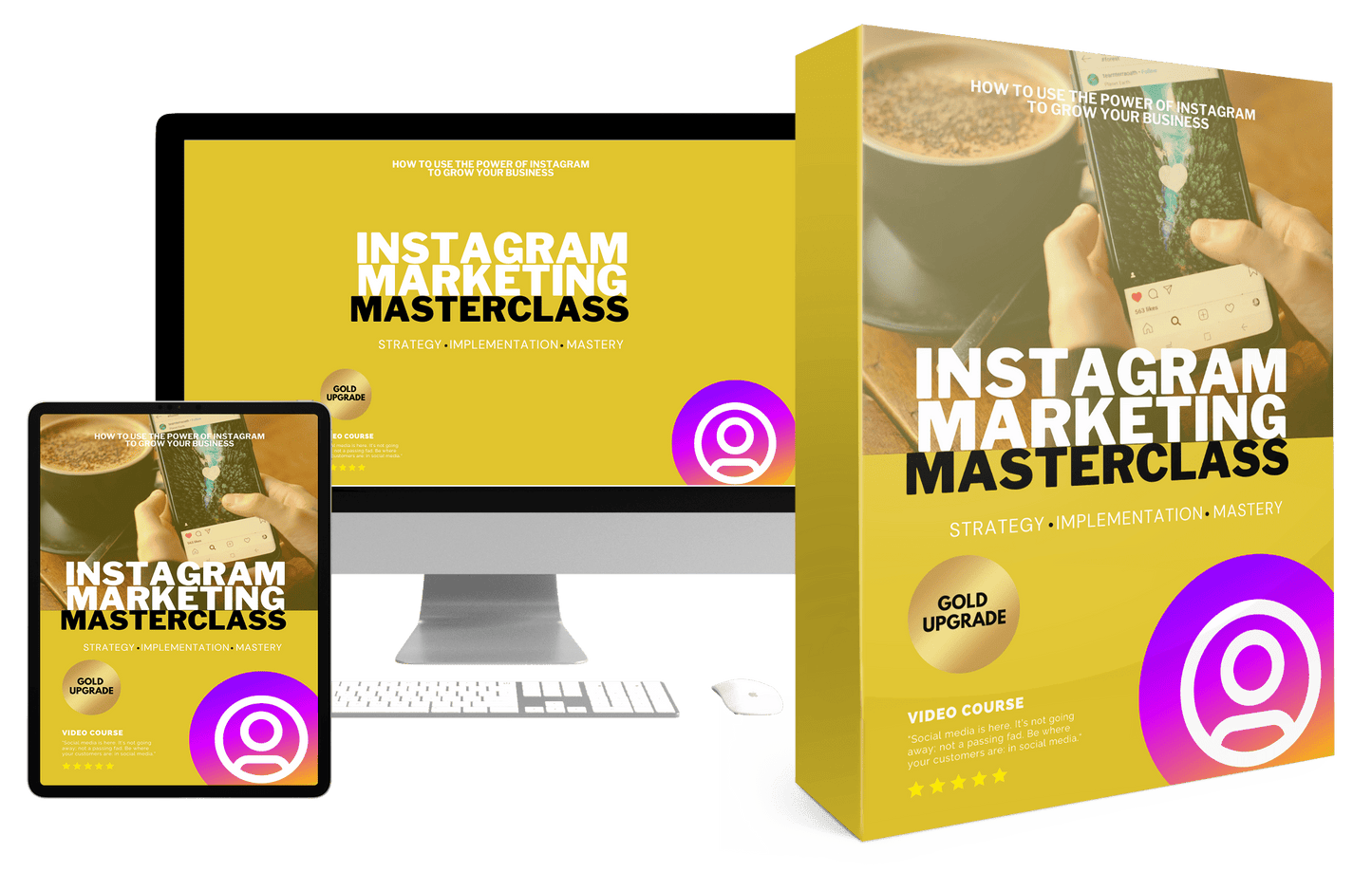 Instagram Marketing Masterclass 2025 – Curso en Vídeo (10 lecciones) + Guía PDF, Slides & Checklist | Kit Instagram (EN INGLÉS)